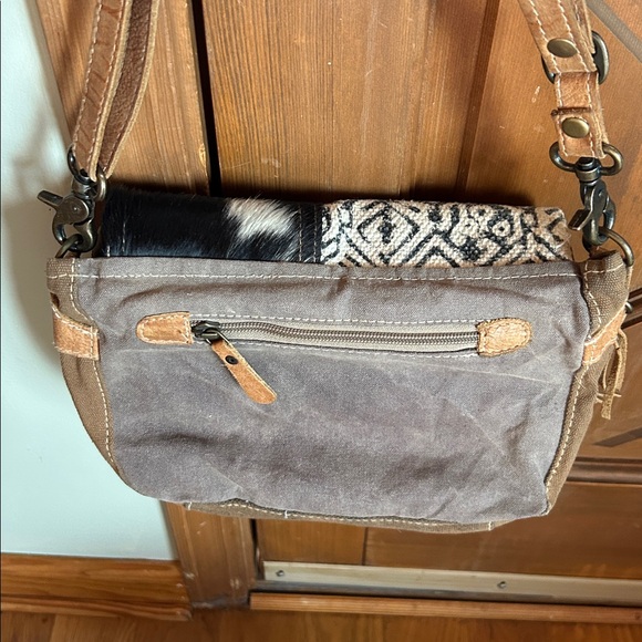 Myra Bag Rug & Hairon Flap Up-cycled
Canvas Purse - Picture 4 of 7